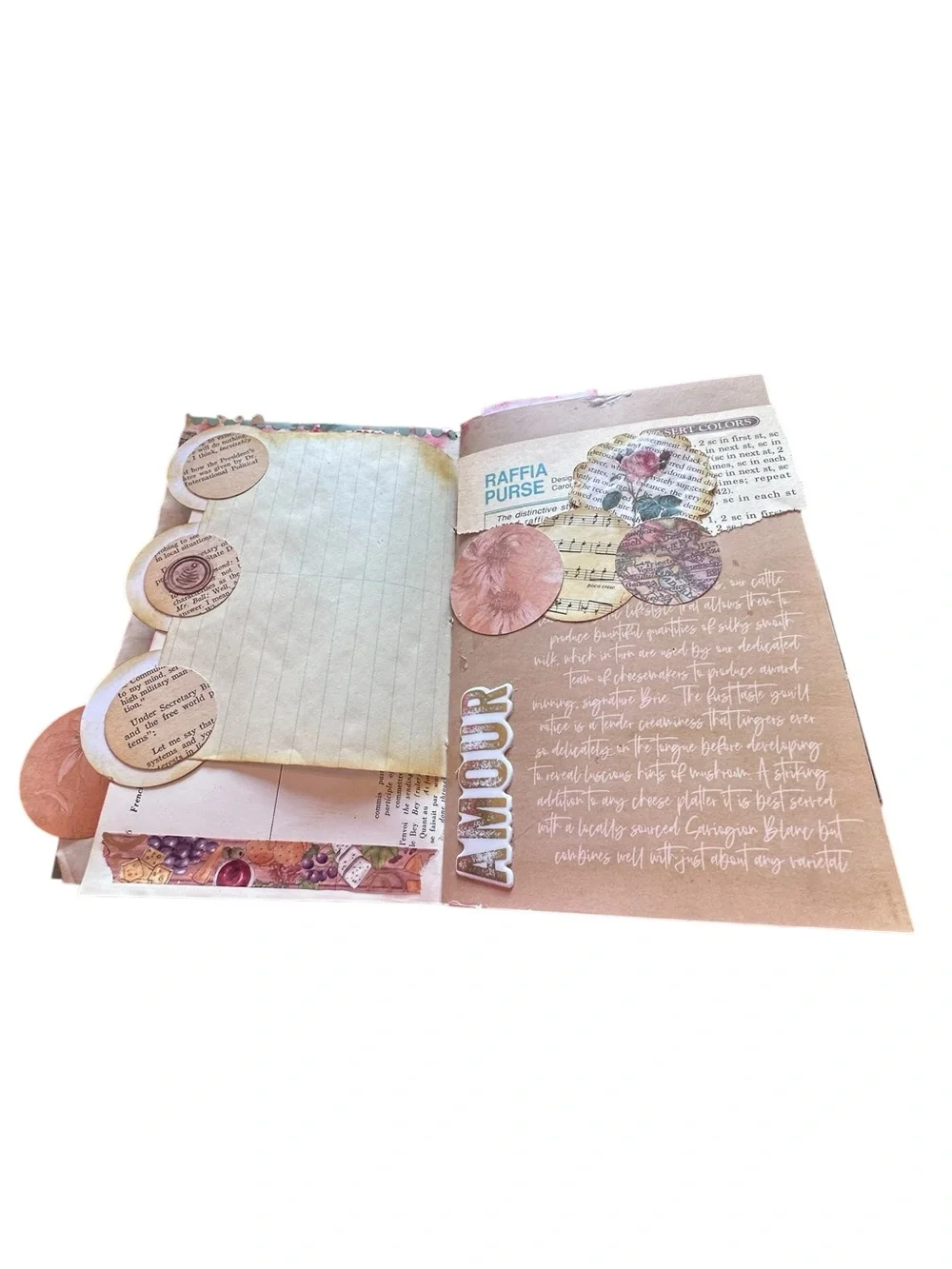 Handmade One of a Kind Junk Journal Vineyard Theme
